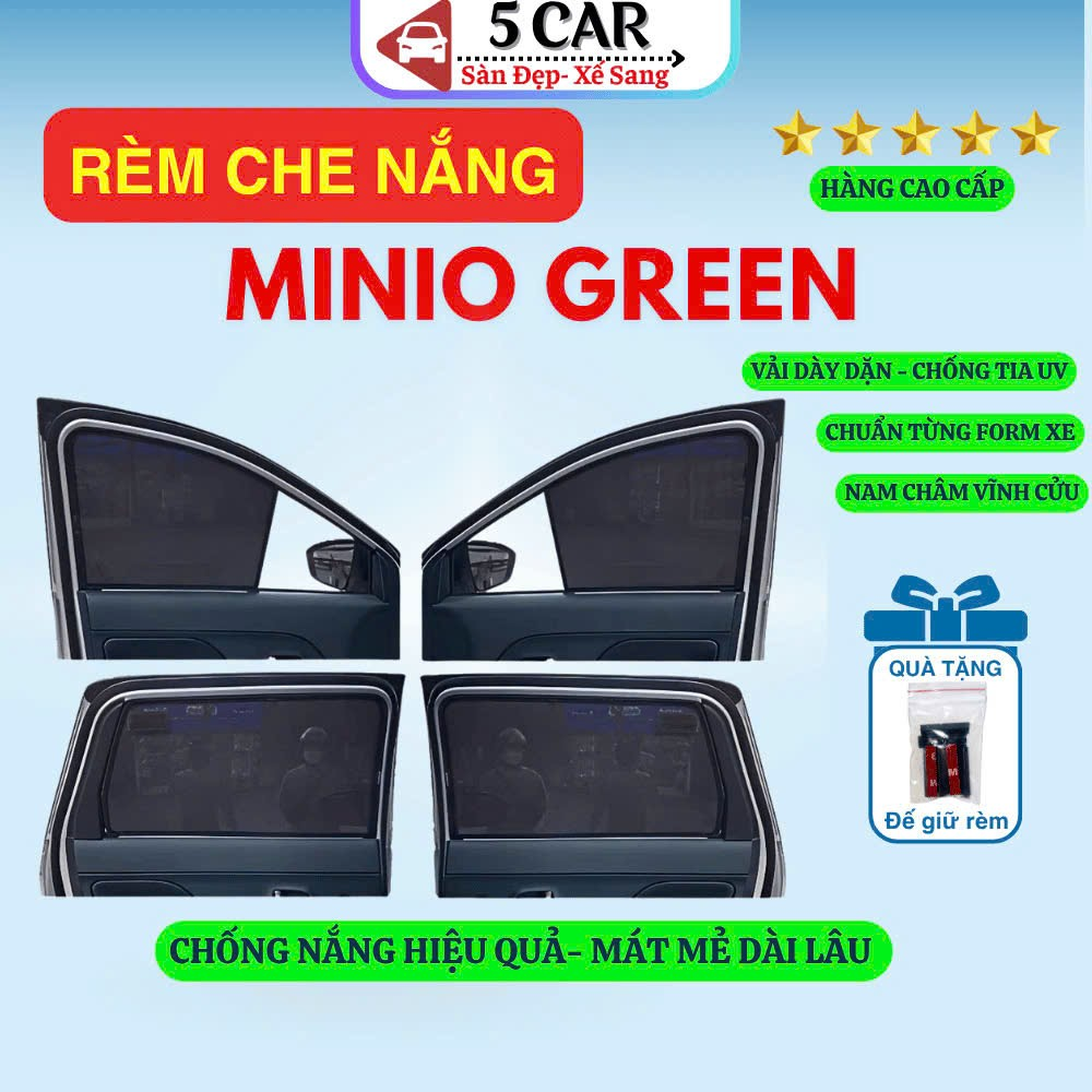 Ảnh tham khảo rèm che nắng Minio Green từ bài phụ kiện VF2